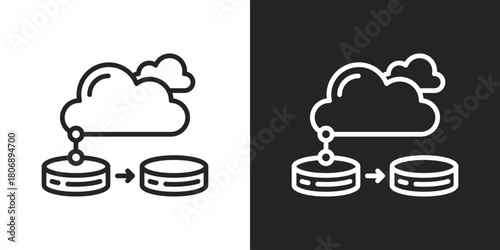 Segregarion Icon In Line Version On Black And White Background