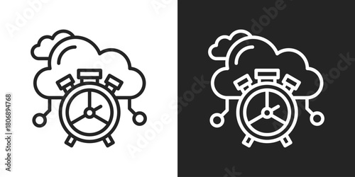 Slas Icon In Line Version On Black And White Background