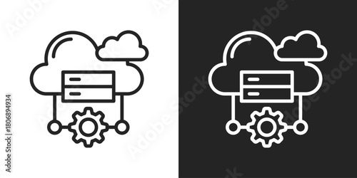 Detection Icon In Line Version On Black And White Background