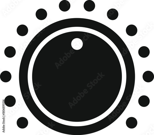 Adjusting the sound level with a volume control knob, ensuring precise audio settings