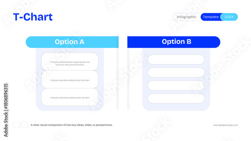 Business Infographic Modern Template T Chart Comparison Diagram