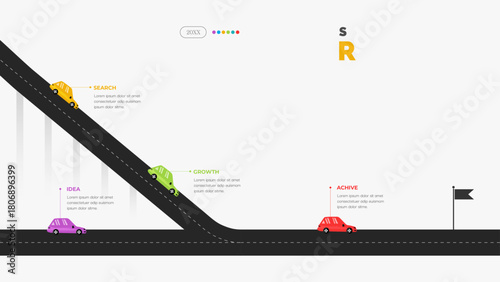 Business Success Roadmap Infographic Template Modern Design