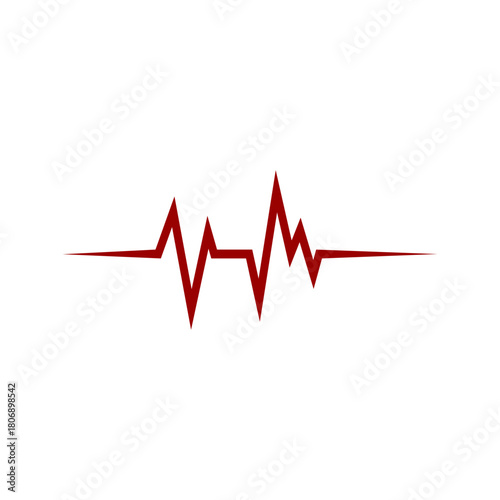 Heart rate, which is read by the cardiogram lines - vector