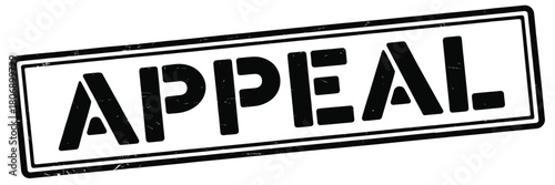 Bold black and white stamp reads appeal
