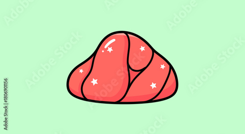 Cartoon Brain Illustration - A Simplified Anatomical Representation.