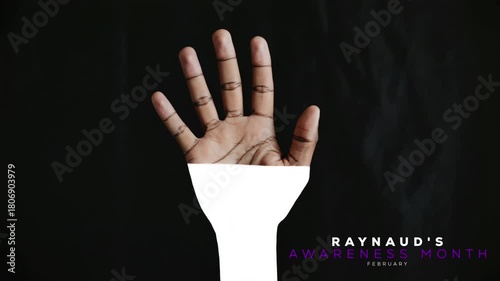 Raynaud's Awareness Month.Protect Your Hands and Feet from Cold. Raynaud's concept video.