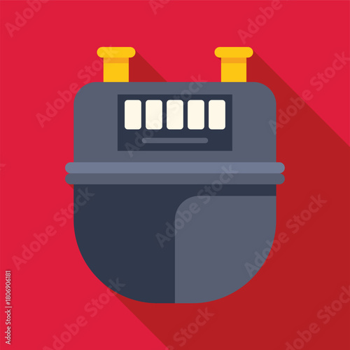 Gas meter with display showing energy consumption, providing data on usage and billing for residential or commercial purposes