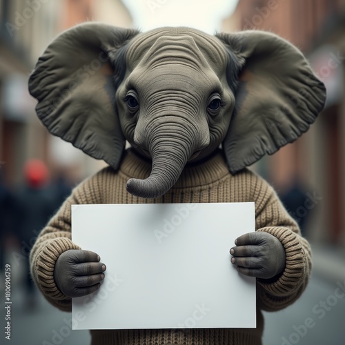 Anthropomorphic elephant ho...