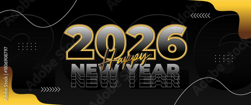 Elegant 2026 luxury banner featuring gold metallic elements, premium textures, soft gradients, and refined typography. Ideal for exclusive events and promotions