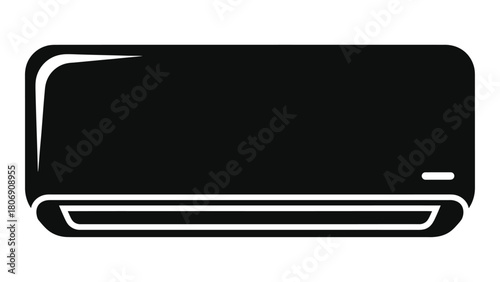 Smart air conditioner smart temperature control via apps or sensors isolated on white background modern climate control