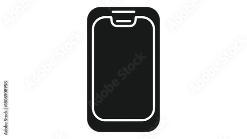 Screen protector shields display from scratches and impacts isolated on white background smartphone accessory for protec