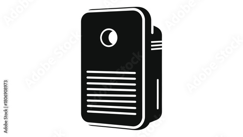 Smart air purifier removes pollutants using smart sensors isolated on white background