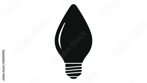 Smart bulb icon isolated on white background, symbolizing appcontrolled lighting solutions for modern, energyefficient h