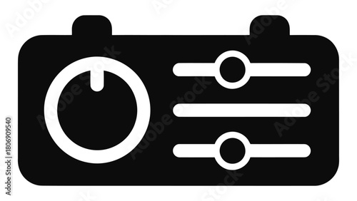 Smart light controller for smart brightness control isolated on white background the device allows for easy adjustment o