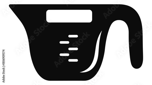 Smart measuring cups for digital quantity measurement isolated on white background modern kitchen tool for precise cooki