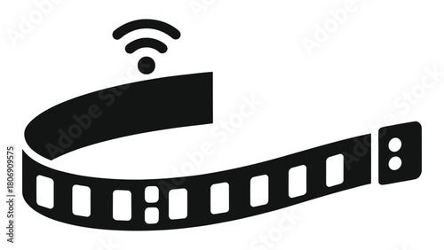 Smart led strip programmable lighting ribbon isolated on white background flexible and customizable lighting solution fo