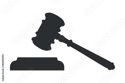 Gavel and soundboard vector illustration on background