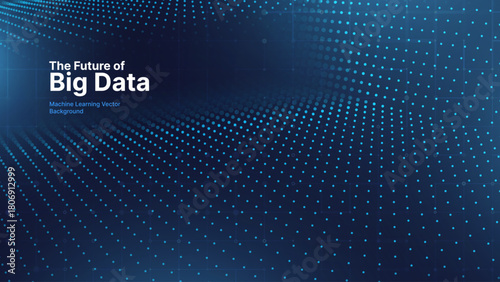 Blue Tech Digital AI Data Flow Vector Background. Future of Big Data Technology Lines. Data Transmission Concept. Information Matrix Flow in Virtual Reality Cyberspace. Vector Illustration.