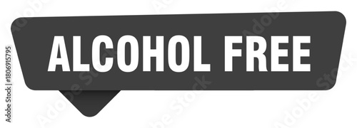 alcohol free black sign isolated on transpatent background. alcohol free sticker