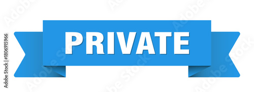 private ribbon isolated on transparent background. private ribbon