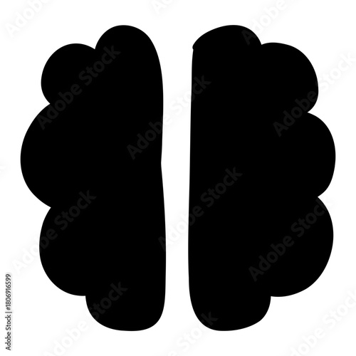 Brain hand drawn icon