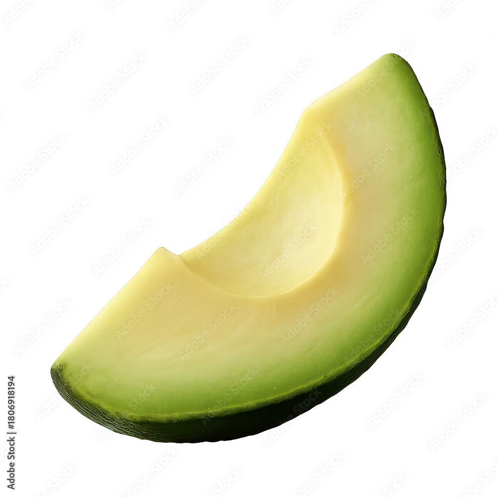 Fototapeta premium PNG Fresh avocado slice image.