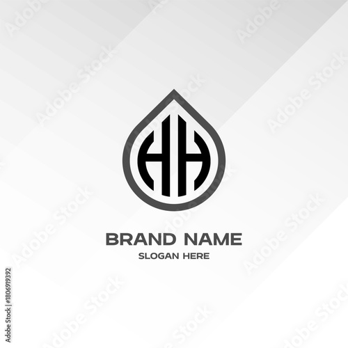 Letter HH Logo – Modern Minimalist Monogram Design