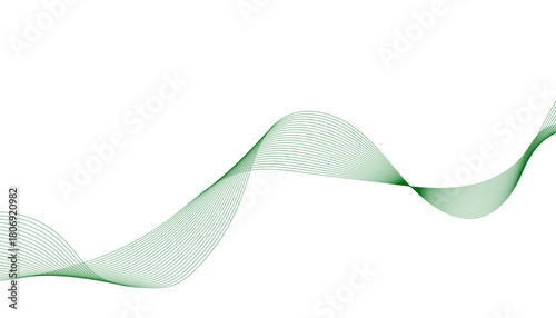 Modern, aesthetic line art, eco-friendly waveform illustration,