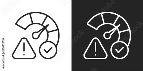 Tolerances Icon In Line Version On Black And White Background