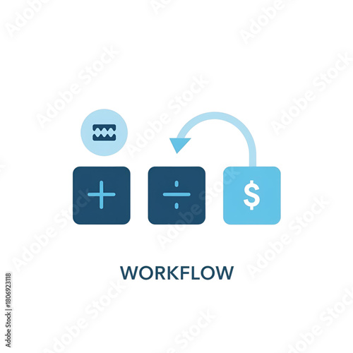 Visualizing a financial workflow with data processing and monetary operations