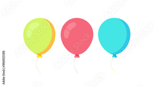 Colorful party balloons vector illustration for birthday celebration and decoration graphic design element