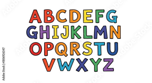 Colorful Alphabet Display Learn the ABCs with Bright, Playful Letters for Educational Fun