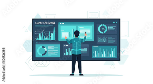 Smart factory management and monitoring through digital platform visualization overview