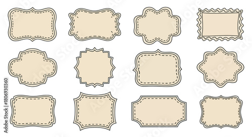 Collection of Vintage Frames and Labels Elegant and Decorative Designs for Various Applications
