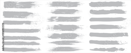 Beautiful Brushes vector collection. Grunge Elements - Brush strokes, ink paint brushes, grunge lines. Rectangle text box for social media and network. vector