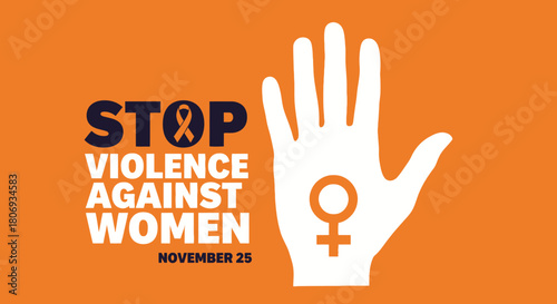 Raise awareness to stop violence against women with a powerful design and message for social campaigns