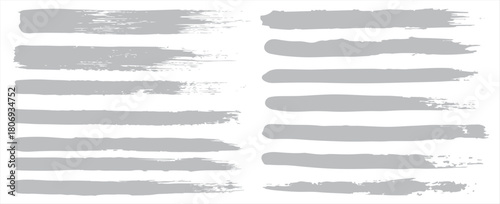 Beautiful Brushes vector collection. Grunge Elements - Brush strokes, ink paint brushes, grunge lines. Rectangle text box for social media and network. vector