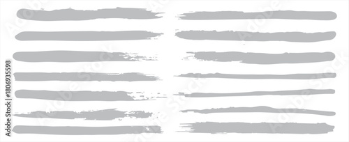 Grunge brushes. Paintbrush sketch strokes, blue splash distress texture and paint daub. Rough ink stain and calligraphy element vector set. Illustration sketch grungy shape. eps10