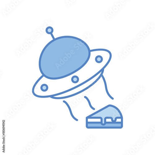 Flying Ufo vector icon