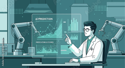 Futuristic laboratory analysis harnessing artificial intelligence for predictive modelling