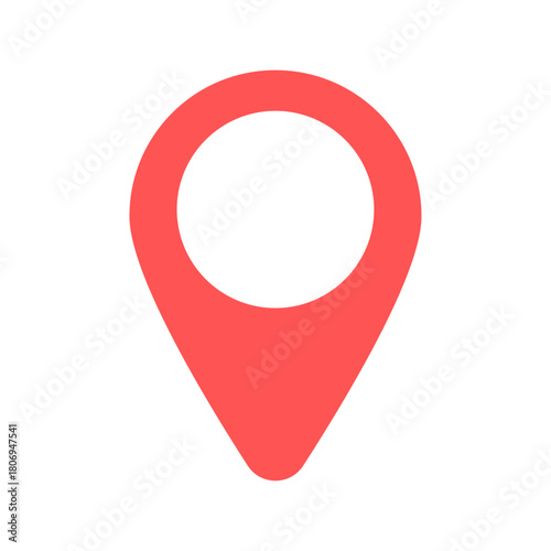 Red Location Pin Icon – Map Marker Vector