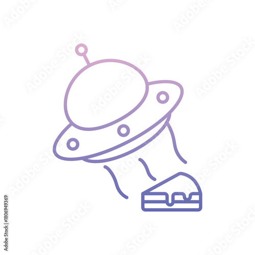 Flying Ufo vector icon