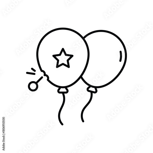 Balloons Popping vector icon