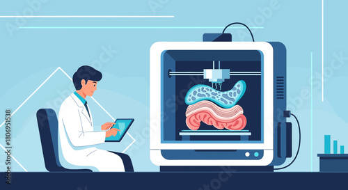 Advancing medicine: A researcher uses 3D printing to create anatomical models for transplants