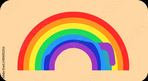 Vibrant Rainbow Arch - A Symbol of Hope and Diversity.