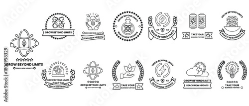 A collection of logos for a company called Growth Beyond Limits