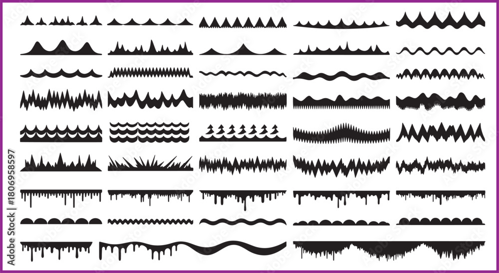 Obraz premium set of vintage frames with ribbons