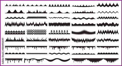 set of vintage frames with ribbons