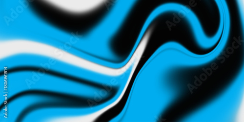 Hand painted background with mixed liquid blue and golden paints. Abstract fluid acrylic painting.  Liquid marble pattern. 