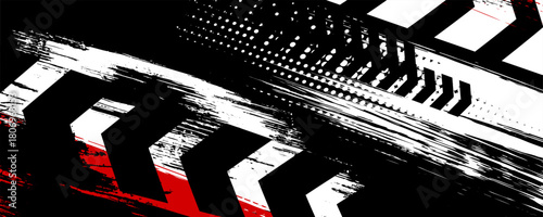 Exclusive red and black color combination sport racing car livery design, for universal medium eps10 vector ready to print.